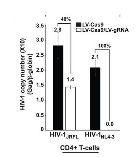 Elimination of HIV-1 Genomes from Human T-lymphoid Cells by CRISPR/Cas9 Gene Editing