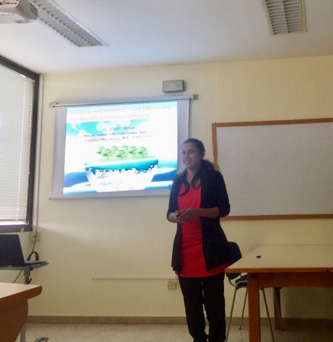 Dr. Jenny Chandar Padua came to our laboratory as a visiting researcher thanks to the Erasmus Mundus Euphrates Research Fellowship by the European Union