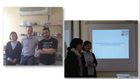 The researchers Gema Moreno and Bruno Sainz of the Alberto Sols Biomedical Research Institute (Autonomous University of Madrid) visited our laboratory